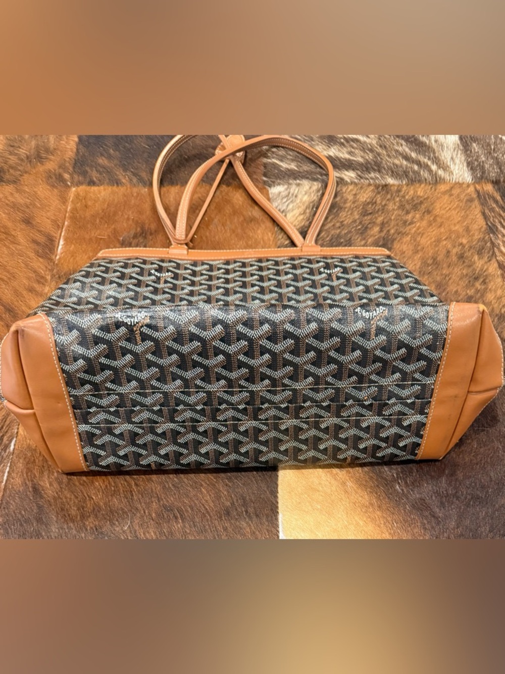 Goyard Bellechasse PM Biaude Tote Black/Tan - Picture 5 of 10